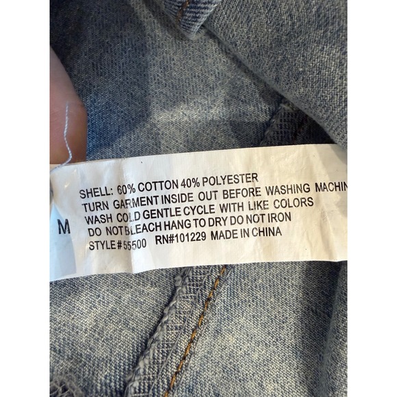 Stoosh Vintage Denim Acid Wash Rhinestone Vest NWT Womens Large Western - Picture 4 of 6